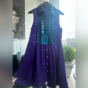 Silk embroidered dress by Timo Weiland Size US 6